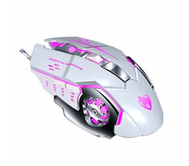MOUSE GAMER CON CABLE COLOR BLANCO