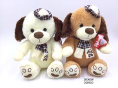 PERRO CON GORRO Y BUFANDA