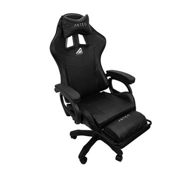 SILLA GAMER CON POSAPIE Y MASAJEADOR